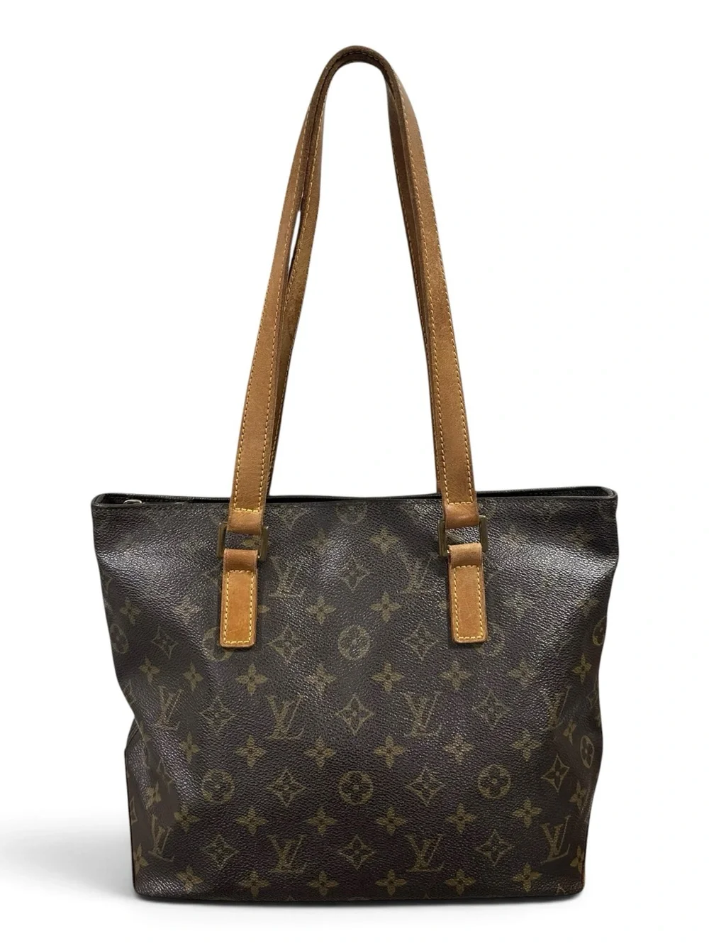 Louis Vuitton Monogram & Vachetta Leather Cabas Piano Tote Bag